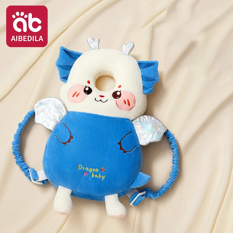 AIBEDILA Baby Head Protector Pillow Cartoon Backpack Toddler Safety Cushion for Learning to Walk Newborn Kids Anti-Fall Support